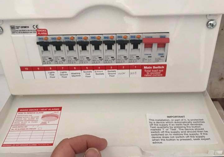 Domestic fusebox installation